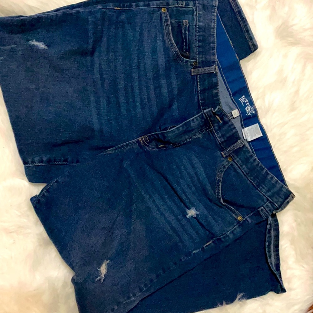 Terra and Sky boyfriend blue jeans